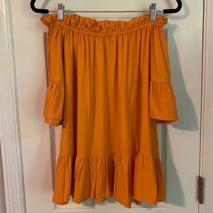 Solito Off The Shoulder Top in Orange